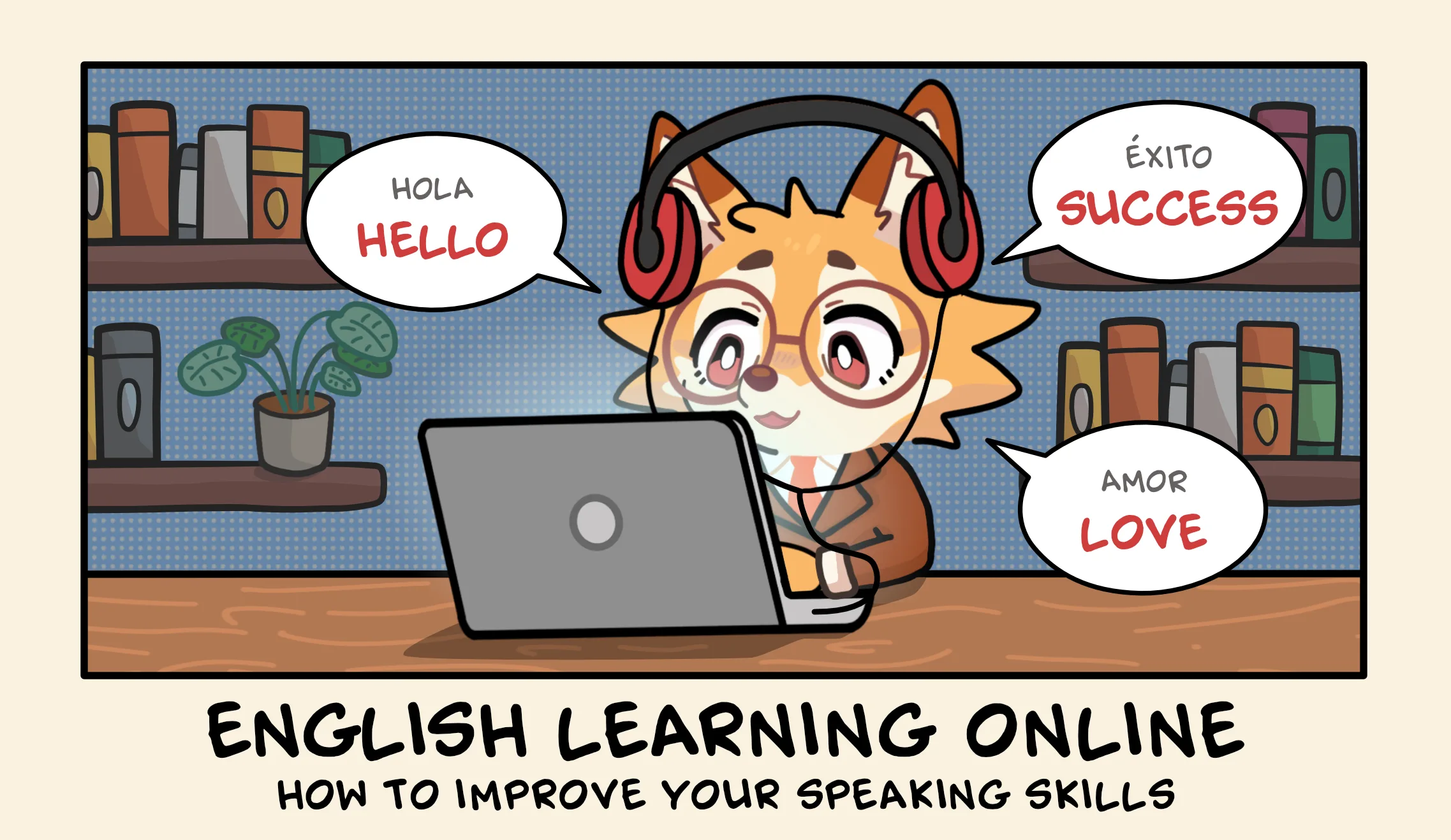 English learning online course helping students improve speaking skills and fluency