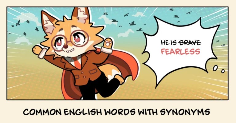50+ Common English Words with Synonyms and Meanings