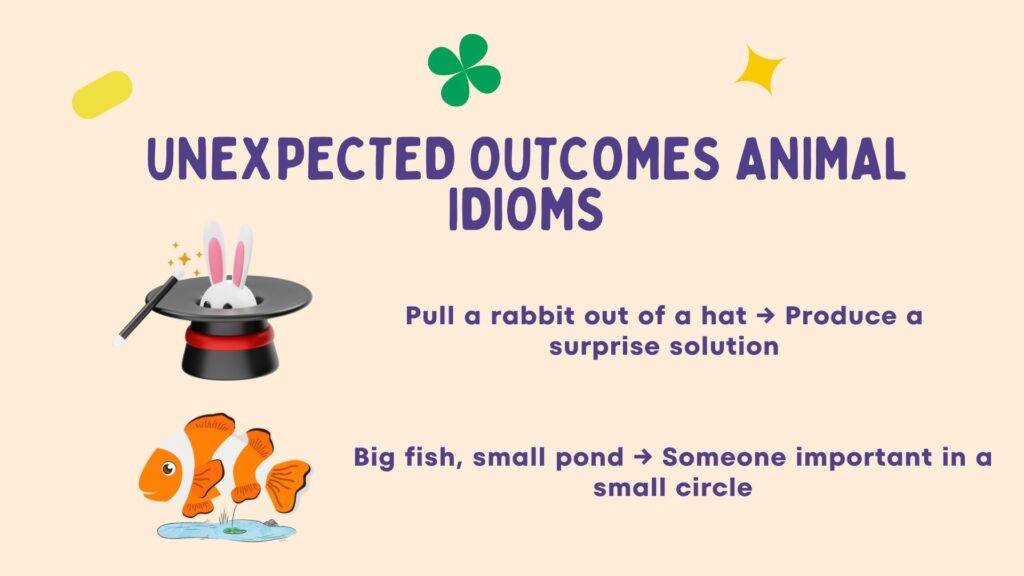 unexpected outcomes animal idioms in 50 idioms with animal