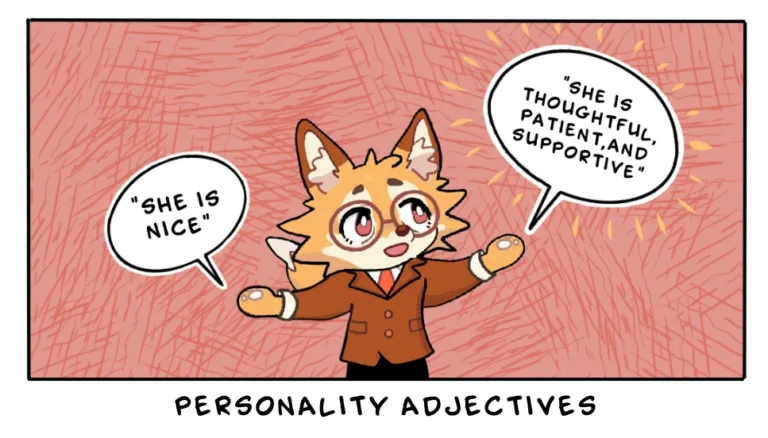 100+ personality adjectives to describe a person with meanings and examples for improving English vocabulary