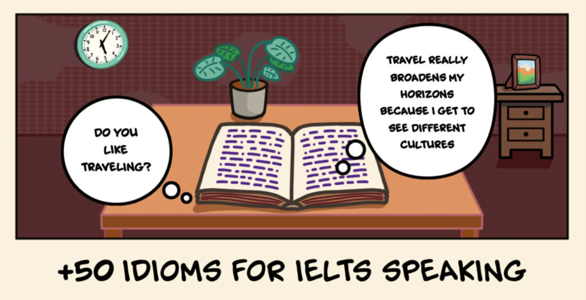Idioms for IELTS Speaking with meanings and examples
