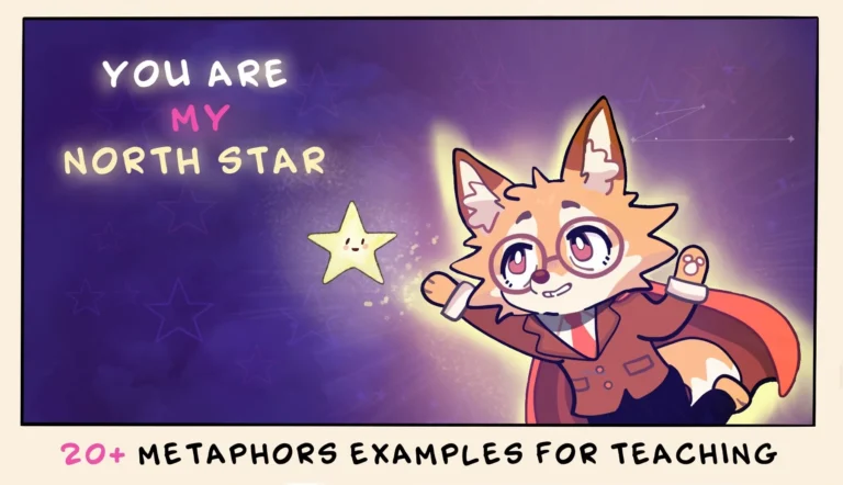 Teacher explaining metaphors in a classroom
