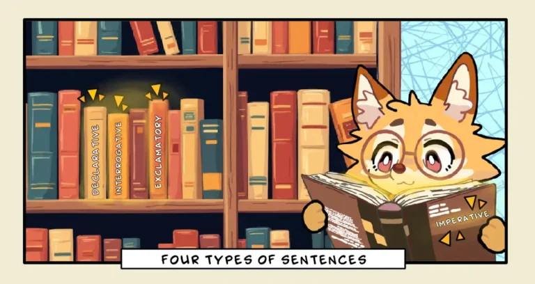 Types of sentences in English with examples of declarative, interrogative, imperative, and exclamatory sentences