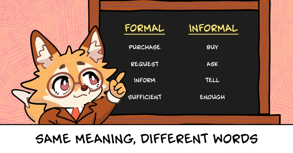 Informal vs. Formal Language 3 4