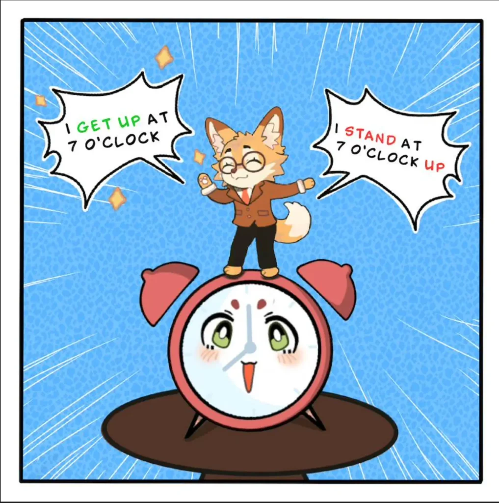 Picture of focximus standing on top of a clock.